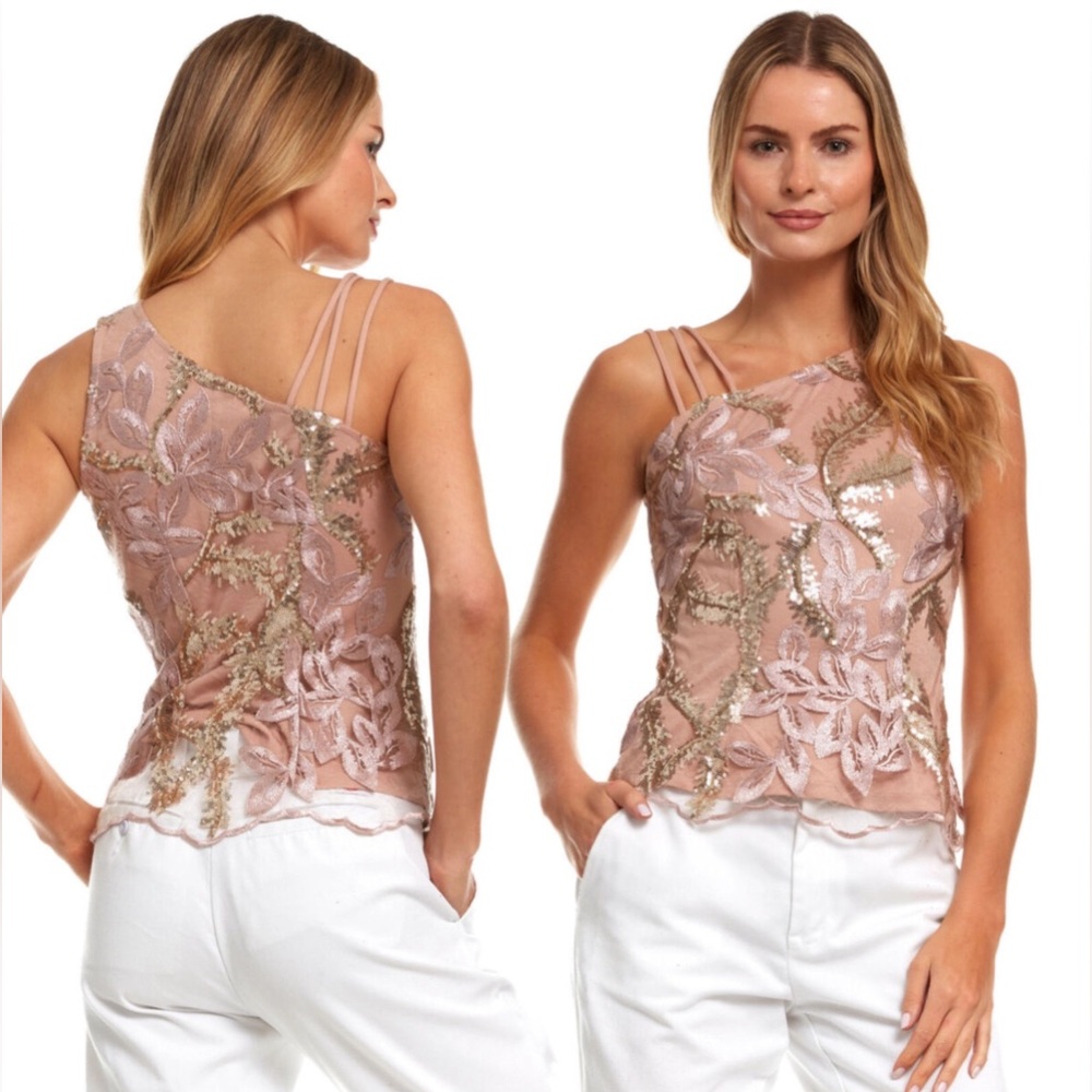 Embroidered sequined blouse/top from Inner Beauty, size S